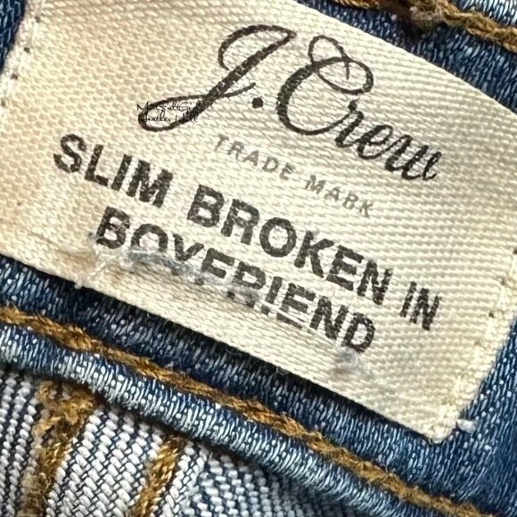 J.Crew Slim Broken-In Distressed Boyfriend Jeans Size 30 - Picture 6 of 6